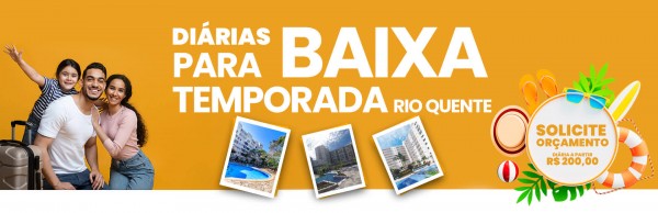 Imagem representativa: Hospedagem de Baixa temporada em Rio Quente - Diárias a partir de R$ 200,00 - Solicite orçamento